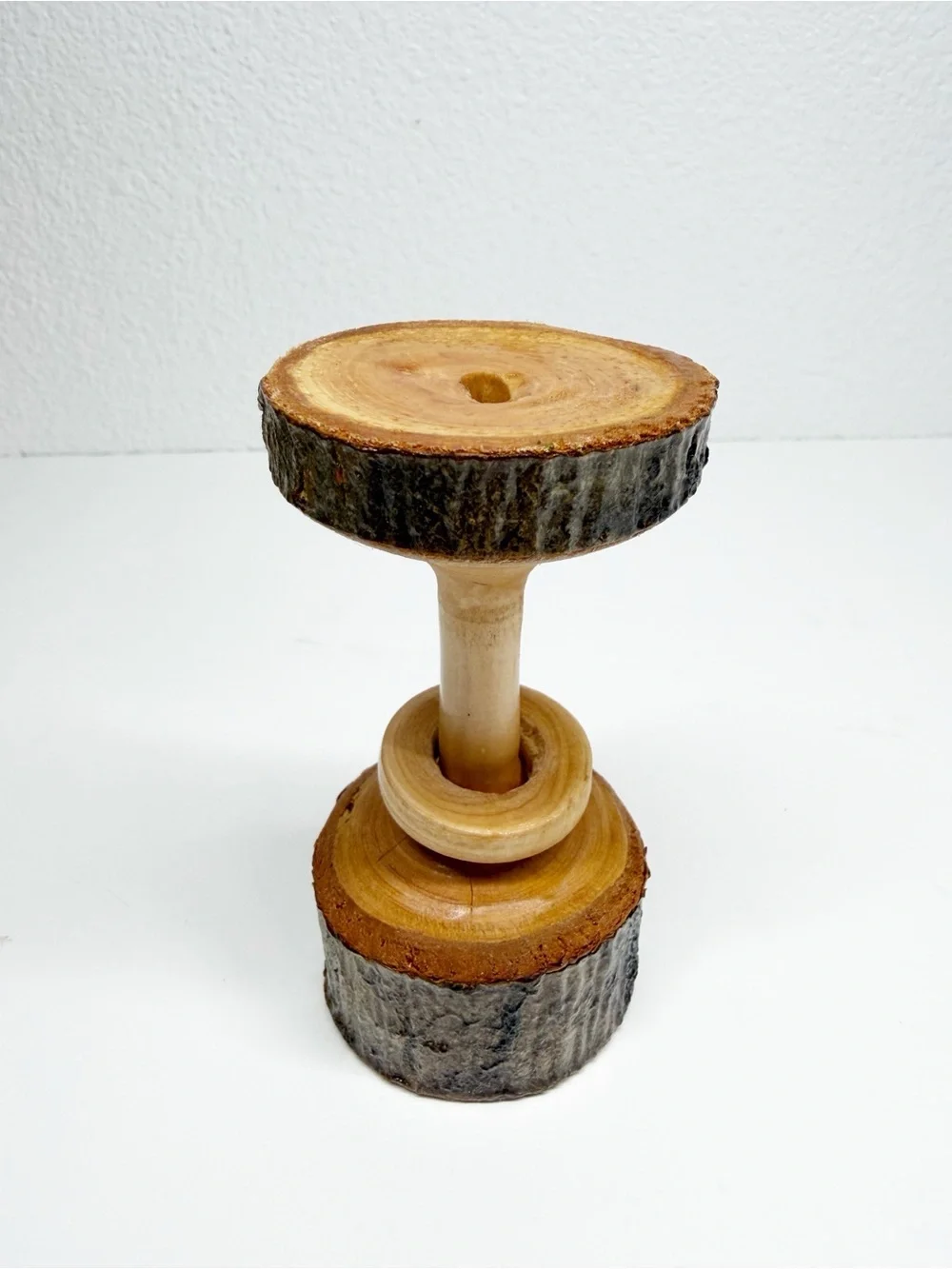 Handcrafted Wood Spindle Bud Vases